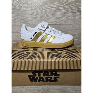 Adidas Grand Court 2.0 Star Wars C3PO Droids 2.0 Youth Size 3 RARE COLLAB NIB